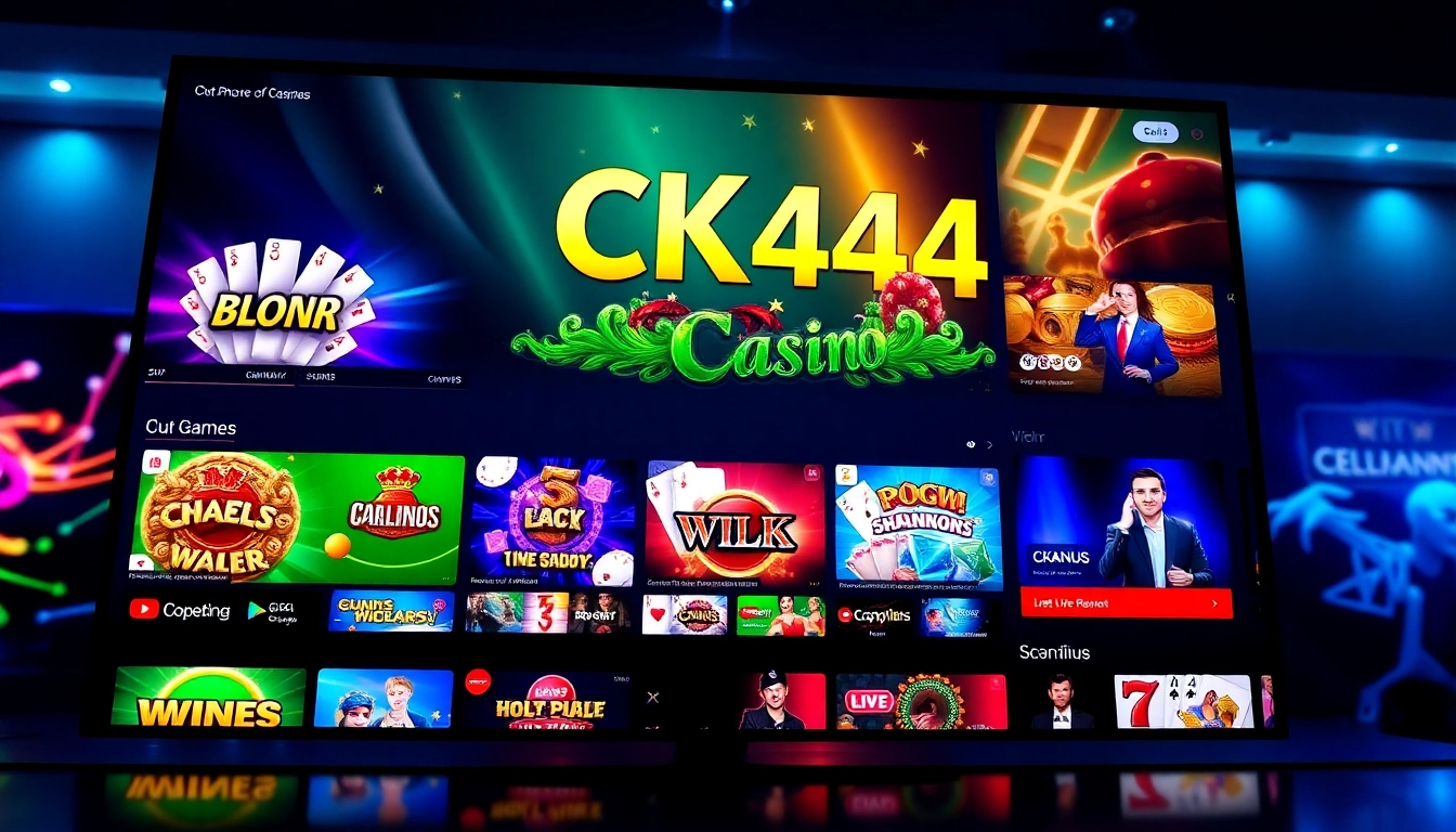 Engaging scene of CK4444 net's online casino with slots, live dealer, and sports betting in action, emphasizing vibrant visuals and seamless gameplay for players in Bangladesh.
